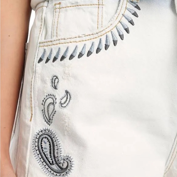 DESIGUAL bohemian frayed denim shorts size EU32 (US12) - Picture 6 of 10